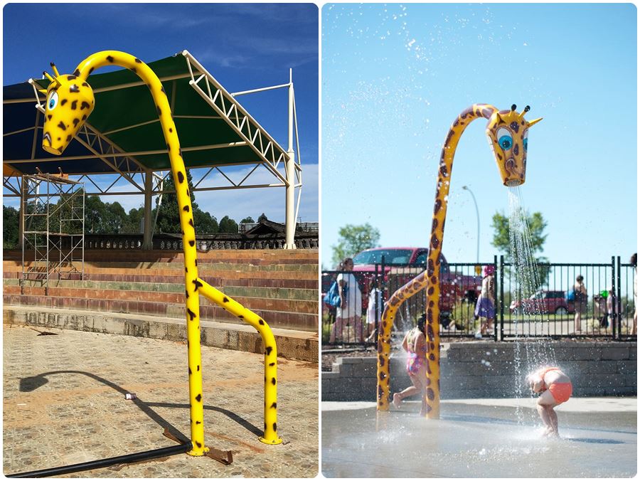 長(zhǎng)頸鹿淋水