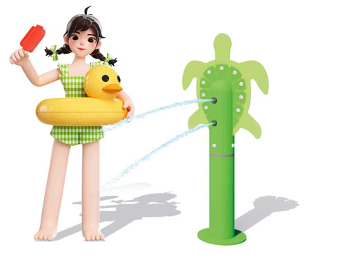 海龜水槍戲水小品