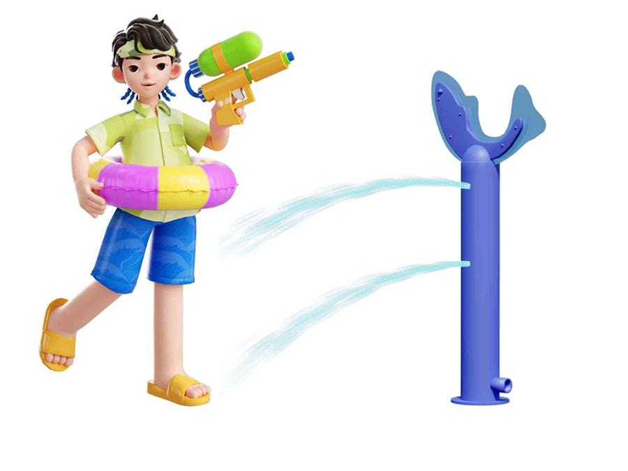 鯉魚(yú)水槍?xiě)蛩∑?></p>
			<p>鯉魚(yú)水槍作為一款戲水小品，是水上樂(lè)園中的各種小型水上游樂(lè)設(shè)備之一，戲水小品以不同的主題和形式出現(xiàn)，如動(dòng)物、植物或卡通形象，通過(guò)各種互動(dòng)性和趣味性的設(shè)計(jì)為游客提供多樣化的戲水樂(lè)趣和玩水體驗(yàn)。</p><p style=